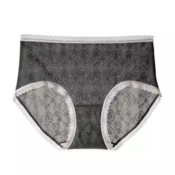 Ультратонкое дышащее нижнее белье с высокой эластичностью и быстрой скоростью высыхания. Кружевное нижнее белье телесного цвета. Гладкое удобное антибактериальное нижнее белье. M чёрный