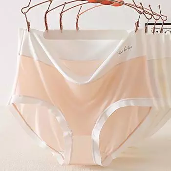 Ультратонкое голое нижнее белье большого размера без следов трусики с высокой талией дышащая нижняя часть высокоэластичное нижнее белье приподнятые полные женские трусики L