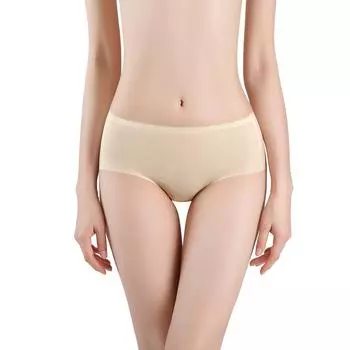 Ультратонкое нижнее белье с резьбой, быстросохнущие трусики из ледяного шелка, бесшовные трусы, антибактериальные трусы телесного цвета, женские треугольные брюки M чёрный