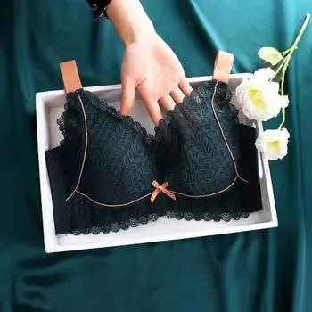 Ультратонкое нижнее белье женский кружевной бюстгальтер собирает жир мм регулировка бюстгальтер закрывает грудь 36/80C
