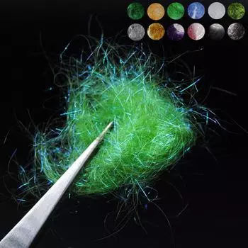 Ультратонкое волокно для вязания мух для нимфы, креветок-скад, материал для вязания жемчуга, оливкового, черного, оранжевого цвета, зеленого цвета Каддис