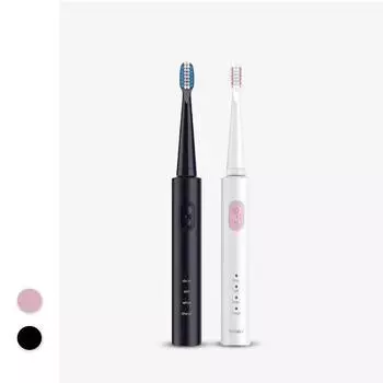 Ультразвуковая электрическая зубная щетка для взрослых, USB-зарядное устройство, перезаряжаемая щетка с автоматическим таймером, набор из 4 насадок для зубных щеток Br-z1 белый