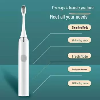 Ультразвуковая электрическая зубная щетка Yangzhou - мягкая щетина для отбеливания battery model with three brush heads белый