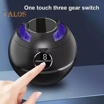 Ультразвуковая чистящая машина для зубных протезов, брекетов, очиститель из нержавеющей стали, 6 режимов, ювелирные изделия, чистящая машина для зубных щеток чёрный