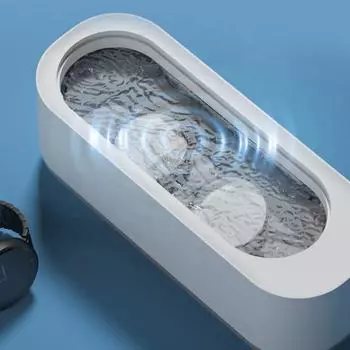 Ультразвуковая чистящая машина, высокочастотная вибрационная мойка, питание от аккумулятора, очки, часы, универсальные инструменты для чистки на 360 градусов