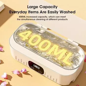 Ультразвуковая машина для чистки очков, очиститель очков, высокочастотная ультразвуковая моющая ванна для ювелирных изделий, чистка очков EU белый