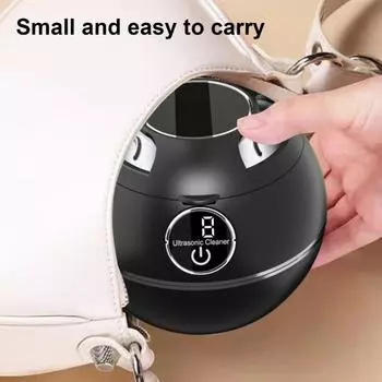 Ультразвуковая машина для чистки зубных протезов, брекетов, очиститель из нержавеющей стали, 6 режимов, ювелирные изделия, чистящая машина для зубных щеток чёрный
