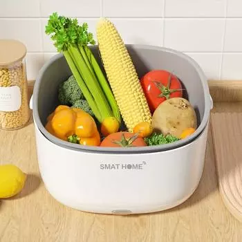 Ультразвуковая машина для мытья овощей, кухонная очистка фруктов и грязи, очиститель для корзин, бытовая мойка для продуктов питания, удаление остатков пестицидов