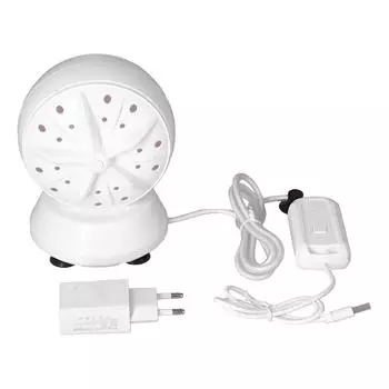 Ультразвуковая стиральная машина с двойной турбиной, мини-портативная вращающаяся стиральная машина для нижнего белья, 100240 В белый