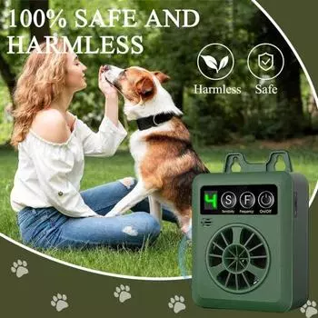 Ультразвуковое устройство против лая для собак, перезаряжаемый контроллер лая, устройство для отпугивания лая собак, для использования в помещении и на улице армия зеленый