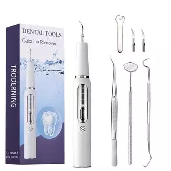 Ультразвуковой электрический очиститель зубов: Удаляет зубной камень и налет, отбеливает и увлажняет, делая улыбку более здоровой.