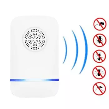 Ультразвуковой электронный отпугиватель грызунов, домашний отпугиватель насекомых, мини-отпугиватель комаров против комаров, пауков, мух, муравьев, блох, нетоксичный, экологически чистый 1Pcs