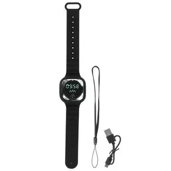 Ультразвуковой браслет от комаров с дисплеем времени, браслет от комаров для улицы(черный ) чёрный