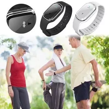 Ультразвуковой браслет от комаров Samart, водонепроницаемый фитнес-браслет для спорта белый