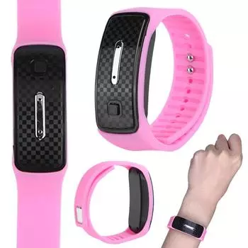 Ультразвуковой браслет от комаров, силиконовый браслет от комаров, электронный отпугиватель комаров для активного отдыха синий