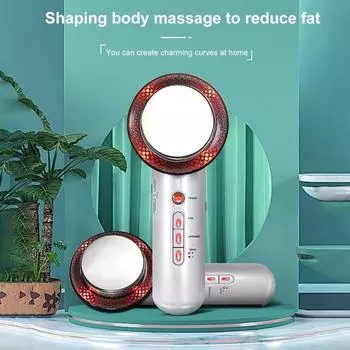 Ультразвуковой инструмент для сжигания жира 3-в-1, EMS, массажный инструмент для коррекции фигуры, косметический инструмент, микротоковый интродьюсер, массажер для похудения тела AU Plug Sets