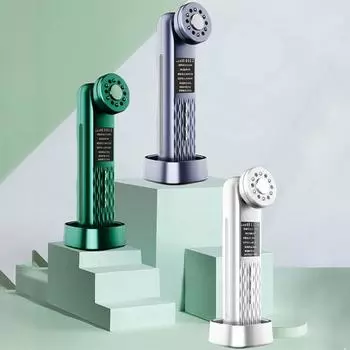 Ультразвуковой компресс со льдом с семью режимами, косметический инструмент EMS-лифтинга, нагревания, цветного света, вибрации, массажа, введение в устройство Standard version серый