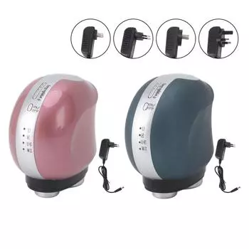 2 в 1 Ультразвуковой Массажер Машина Массаж Тканей 3 Уровня Перезаряжаемый Биоэлектрический Массажер Всего Тела EU Plug Pink