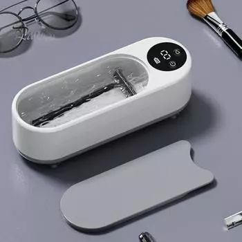 Ультразвуковой очиститель 300 мл, 45 кГц, глубокая очистка, малошумная, высокочастотная стиральная машина для очков, колец, серег, ожерелий, ремешок для часов белый