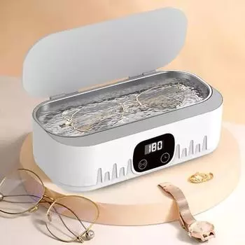 Ультразвуковой очиститель Ультразвуковой очиститель для очков Высокочастотный Ультразвуковой очиститель большой емкости для ювелирных изделий Ультрачиститель для часов белый