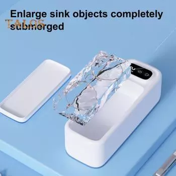 Ультразвуковой очиститель ювелирных изделий 45 кГц, емкость резервуара для воды 300 мл, цифровой таймер, машина для чистки колец и очков белый