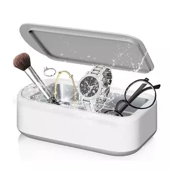 Ультразвуковой очиститель ювелирных изделий, 640 мл, 48 кГц, 40 Вт, портативный профессиональный ультразвуковой очиститель для чистки ювелирных изделий, очков, часов, головки для бритвы, протезы European Plug белый