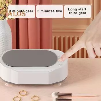 Ультразвуковой очиститель ювелирных изделий с 3 режимами времени, большая емкость, высокая частота, 45 кГц, 15 Вт, многофункциональная машина для чистки серый