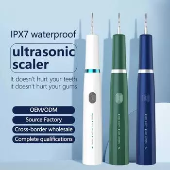Ультразвуковой очиститель зубного камня для зубов, стоматологический скалер, очиститель зубов, 3 режима очистки, высокочастотная вибрация, инструмент для чистки зубов белый