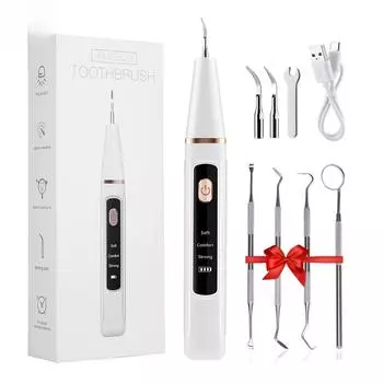 Ультразвуковой очиститель зубного камня Стоматологический скалер Электрический очиститель зубов Отбеливание зубов Пятна Зубной камень Налет Удаление скребком