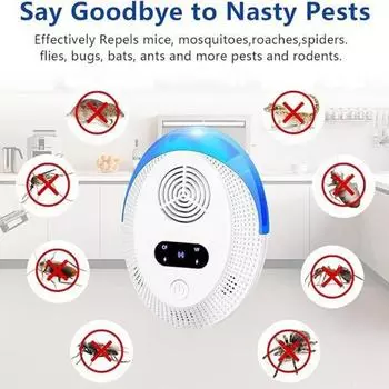 Ультразвуковой отпугиватель для дома, ультразвуковой отпугиватель для дома, таракана, грызуна, мыши, паука, муравья, электронный репеллент