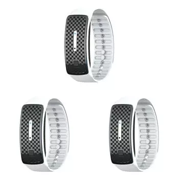 Ультразвуковой отпугиватель комаров Браслет против укусов комаров(белый)