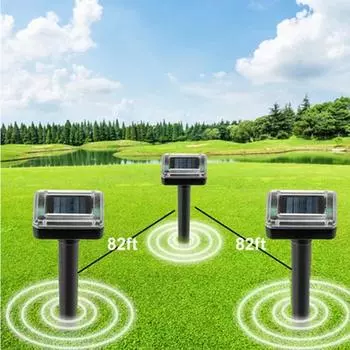 Ультразвуковой отпугиватель крыс и змей на солнечной батарее для сада, газона, фермы, насекомых