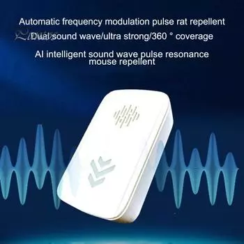 Ультразвуковой отпугиватель мышей Plug-Play Экологичное решение Компактный размер Устройство отпугивания домашних тараканов и вредителей EU