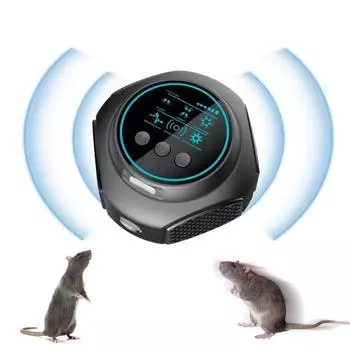 Ультразвуковой отпугиватель мышей с 4 режимами работы, широкий диапазон действия, без химикатов, для помещений USB белый