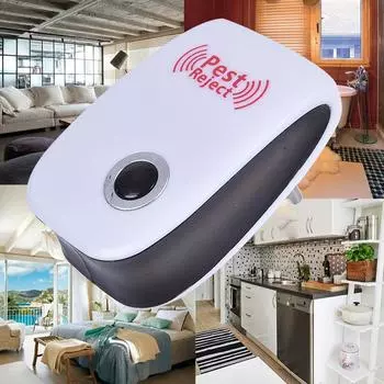 Ультразвуковой отпугиватель насекомых-вредителей, муравьев, мышей, пауков, комаров, тараканов, электрическая вилка onesize