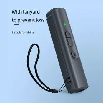 Ультразвуковой отпугиватель собак USB перезаряжаемое устройство для привода собак Портативный дрессировщик собак устройство против лая со светодиодным индикатором Ремешок серый