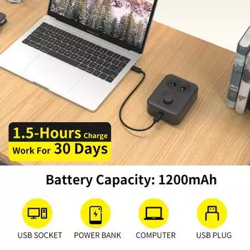 Ультразвуковой отпугиватель собак, устройства для сдерживания коры собак, перезаряжаемые портативные многофункциональные противошумные устройства чёрный