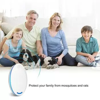 Ультразвуковой отпугиватель вредителей, устройство для отпугивания мышей от грызунов, экологически чистое решение, безрадиационный контроль над мышами, электронный репеллент от насекомых EU чёрный