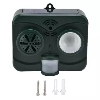 Ультразвуковой отпугиватель животных водонепроницаемый солнечный отпугиватель птиц мигающий свет для сада 3.7 В