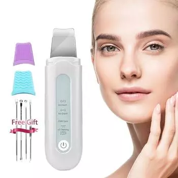 Ультразвуковой пилинг, средство для удаления прыщей, очистка пор на лице, инструмент для импорта и экспорта, микротоковый косметический инструмент