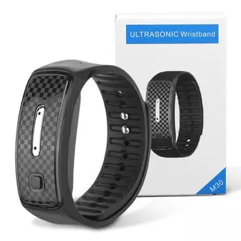 Ультразвуковой репеллент от комаров, портативный силиконовый браслет для активного отдыха синий