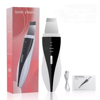 Ультразвуковой скраб для кожи, лопаточка для лица, отшелушиватель кожи лица, скребок и средство для удаления черных точек, очиститель пор, глубокое очищение лица