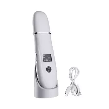 Ультразвуковой скрабер для кожи Пилинг Удаление черных точек Глубокое очищение лица Ультразвуковой ионный Очиститель пор от акне Лопатка для лица уход за кожей