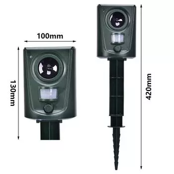 Ультразвуковой солнечный отпугиватель кошек и собак, отпугиватель лис и вредителей, отпугиватель для сада