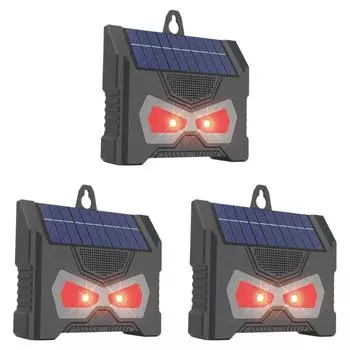 Ультразвуковой солнечный отпугиватель животных отпугиватель кошек на открытом воздухе со светодиодной мигалкой #