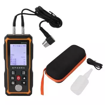 Ультразвуковой толщиномер 1.00?300.00 мм 2.4 дюймовый ЖК-дисплей Металл Пластик Керамика Стекло Толщина