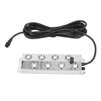 Ультразвуковой туманообразователь с 8 головками, водонепроницаемый, IP67, из нержавеющей стали 304, тихий туманообразователь с 5-метровым шнуром для суши