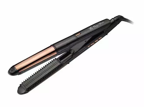 Ультразвуковой утюжок для выпрямления волос Vidal Sassoon Straight Iron Magic Shine с распылителем и отрицательными ионами, совместимый с зарубежными производителями, 4 уровня регулировки температуры, портативный чехол