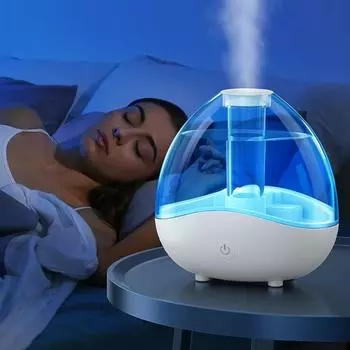 Ультразвуковой увлажнитель тумана 1,5 л. Тихие увлажнители воздуха с легким вращающимся настольным увлажнителем. Диффузор эфирного масла для детских комнатных растений. синий