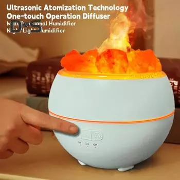 Ультразвуковой увлажнитель воздуха с холодным паром, 7 цветов, соляная лампа, ароматический диффузор, функция таймера, увлажнитель воздуха, ароматерапевтический диффузор эфирных масел белый